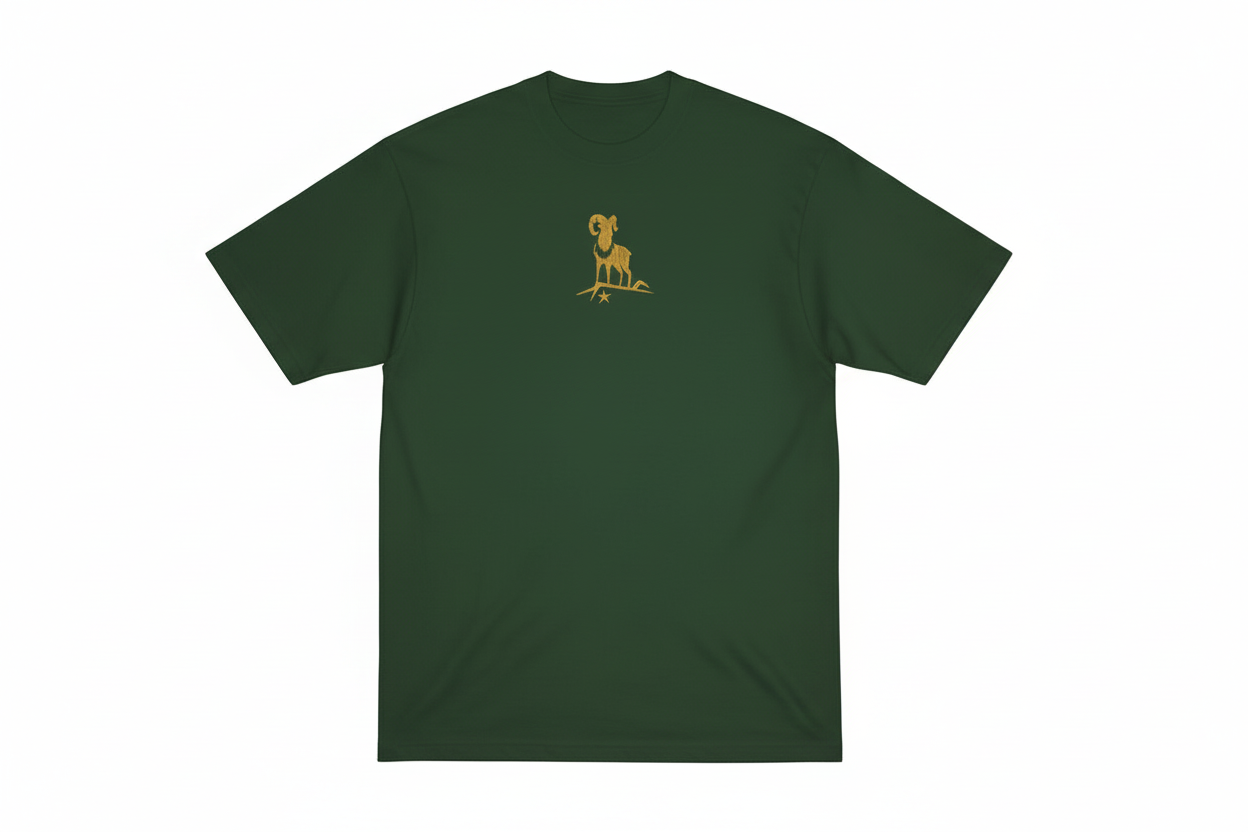 Green T-shirt Front Center Logo